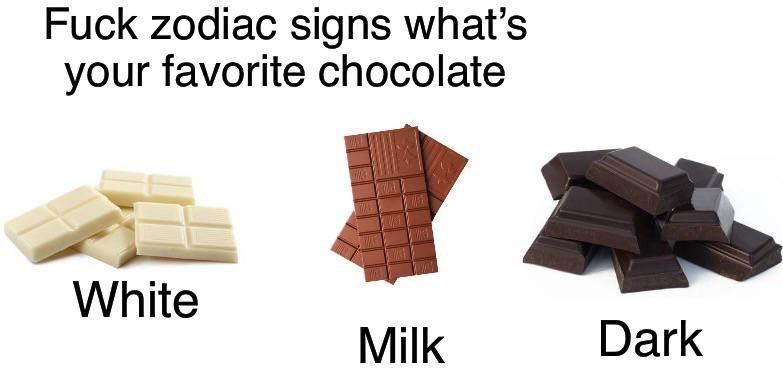 Milk chocolate > everything else