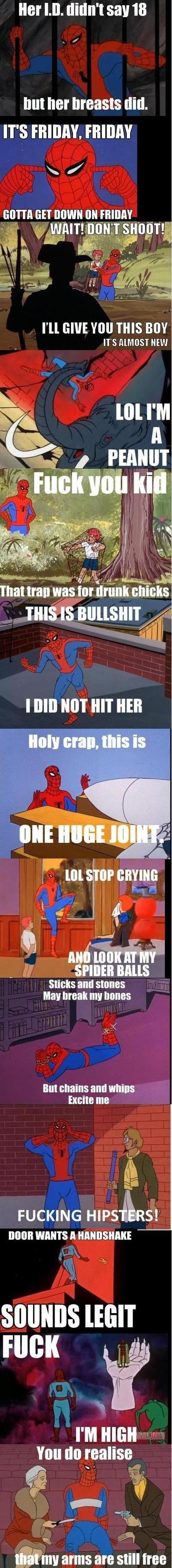 Spiderman being spiderman