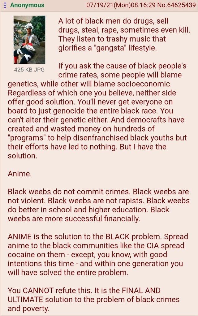 Anon thinks anime is the solution.