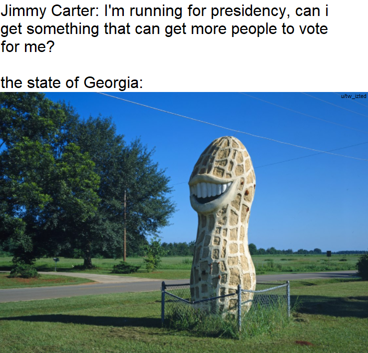 The Jimmy Carter Peanut Statue is... something.