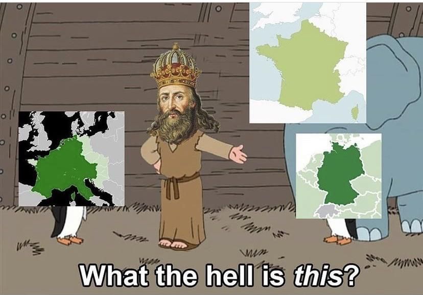 Charlemagne is Crying on his grave