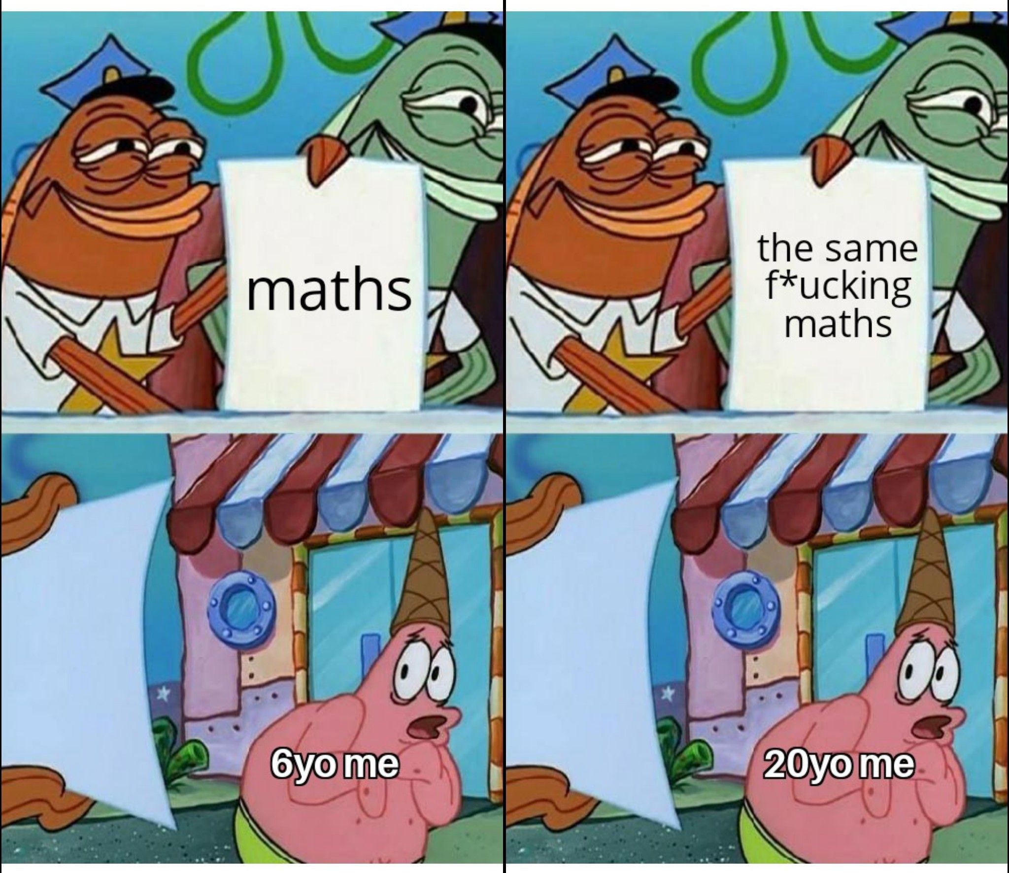 I'm scared of x+2=4