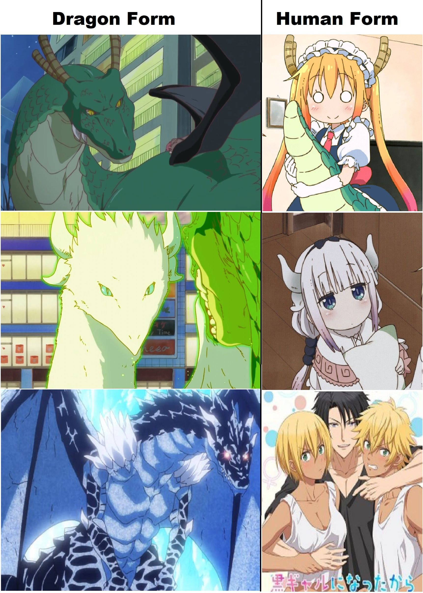 Dragons in Anime
