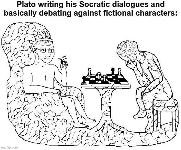 Philosophers commonly describe Plato's actions as a 'big brain move'