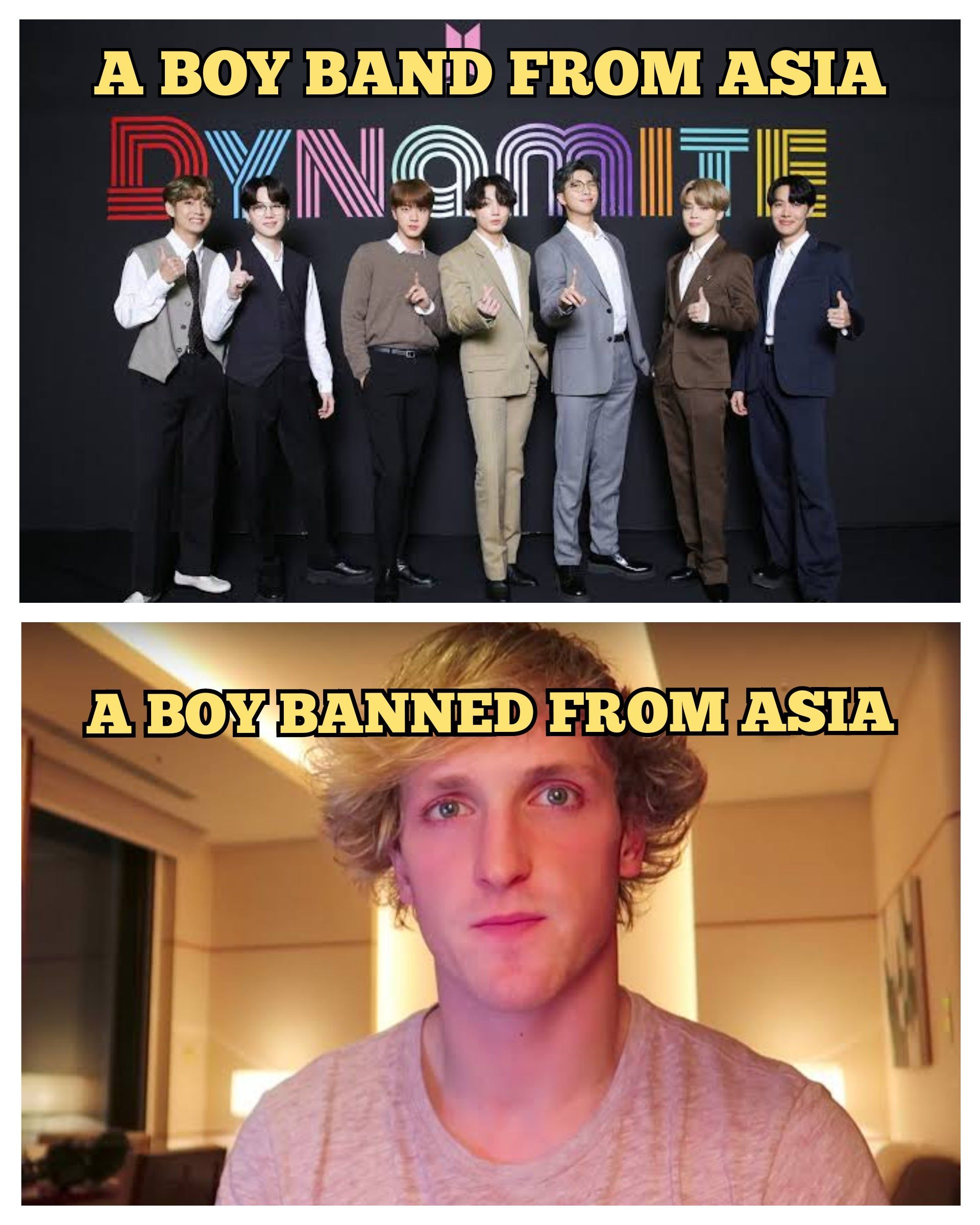 What's the difference between BTS and Logan Paul?