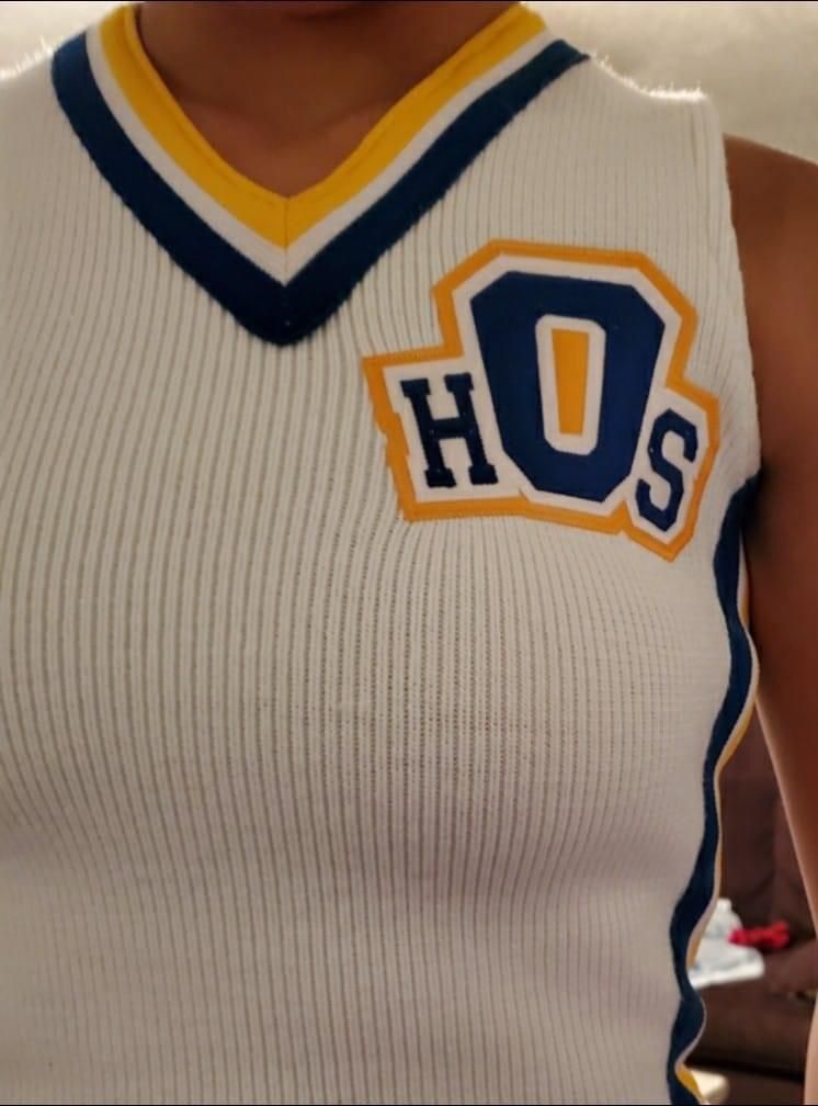 Orem High School decided to go with “hOs” for their new cheerleading sweaters.