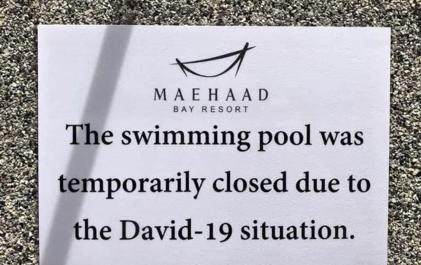 The pool really hates David for, well…