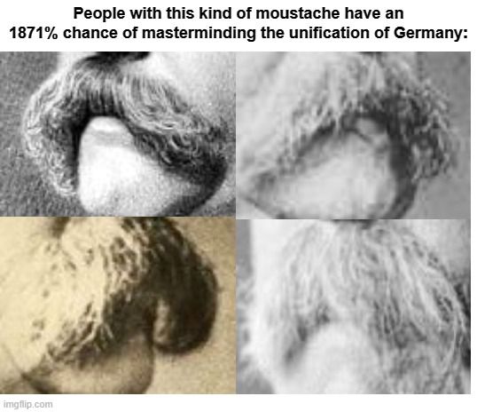 No wonder Bismarck kept his facial hair in such good condition