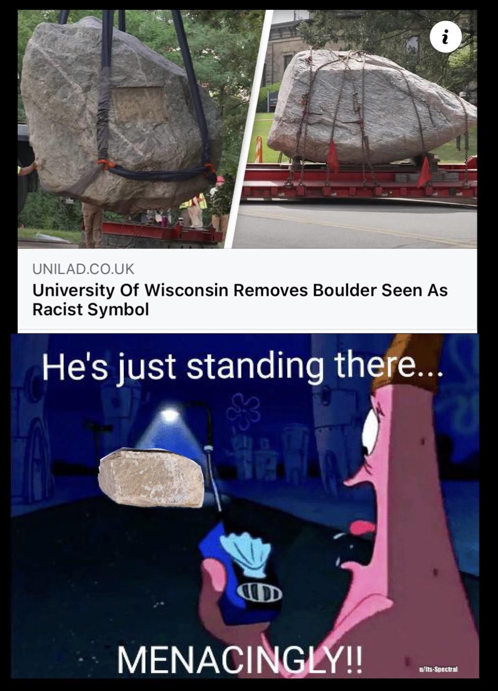 The boulder had to go..