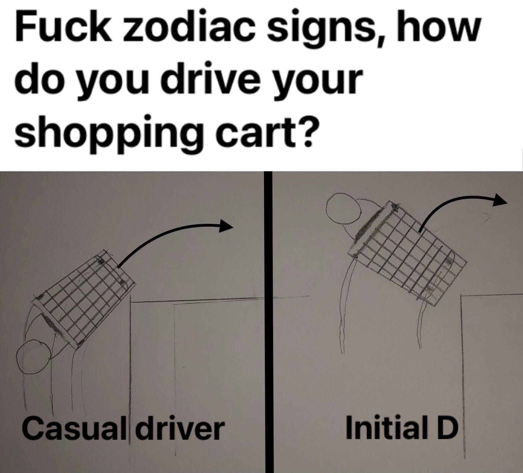 Drift the cart all the way