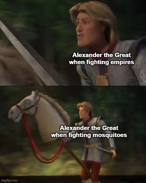 Turns out Alexander's dreams of conquest were all in vein