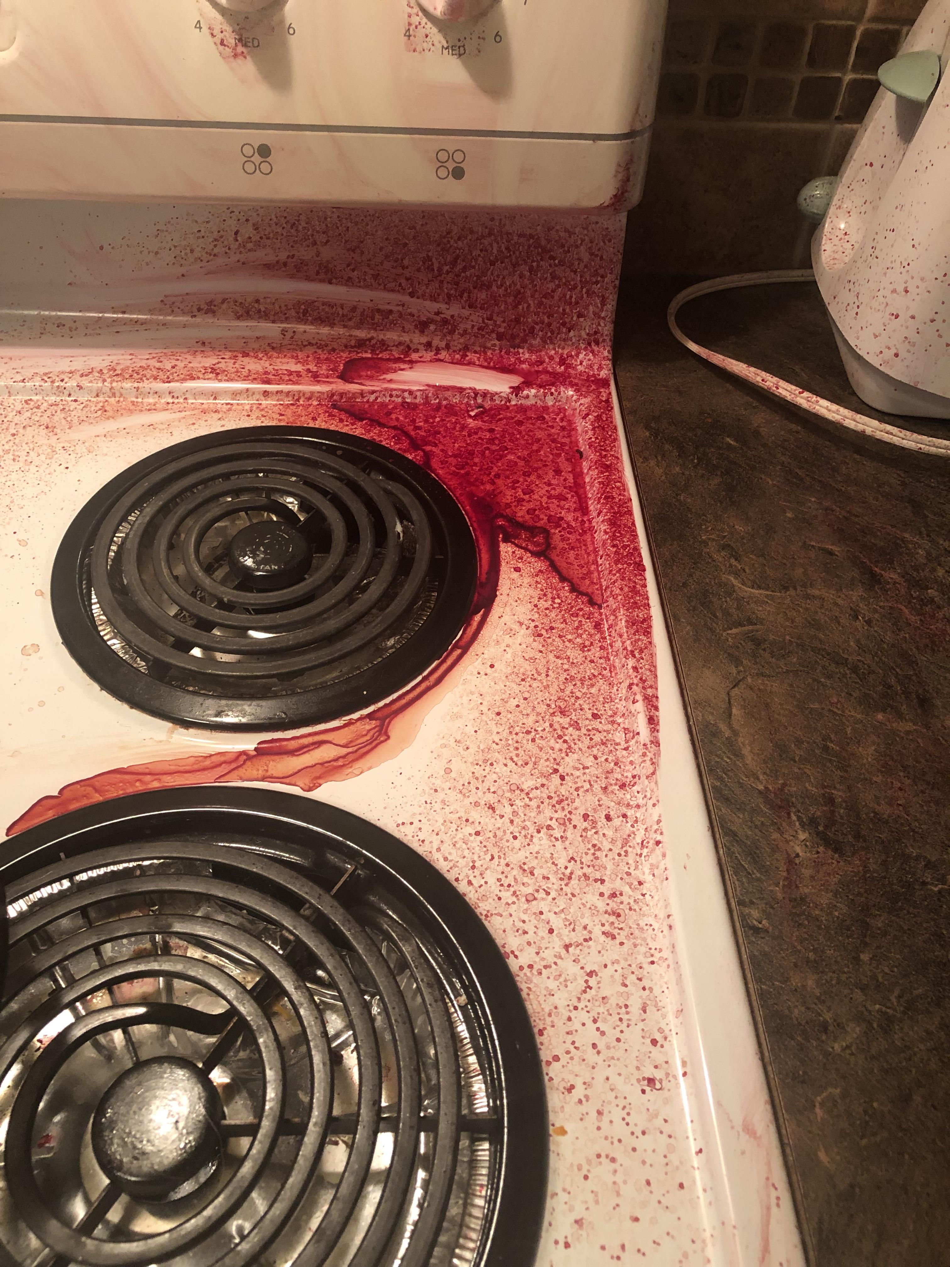 We made beets and it looks like we killed someone