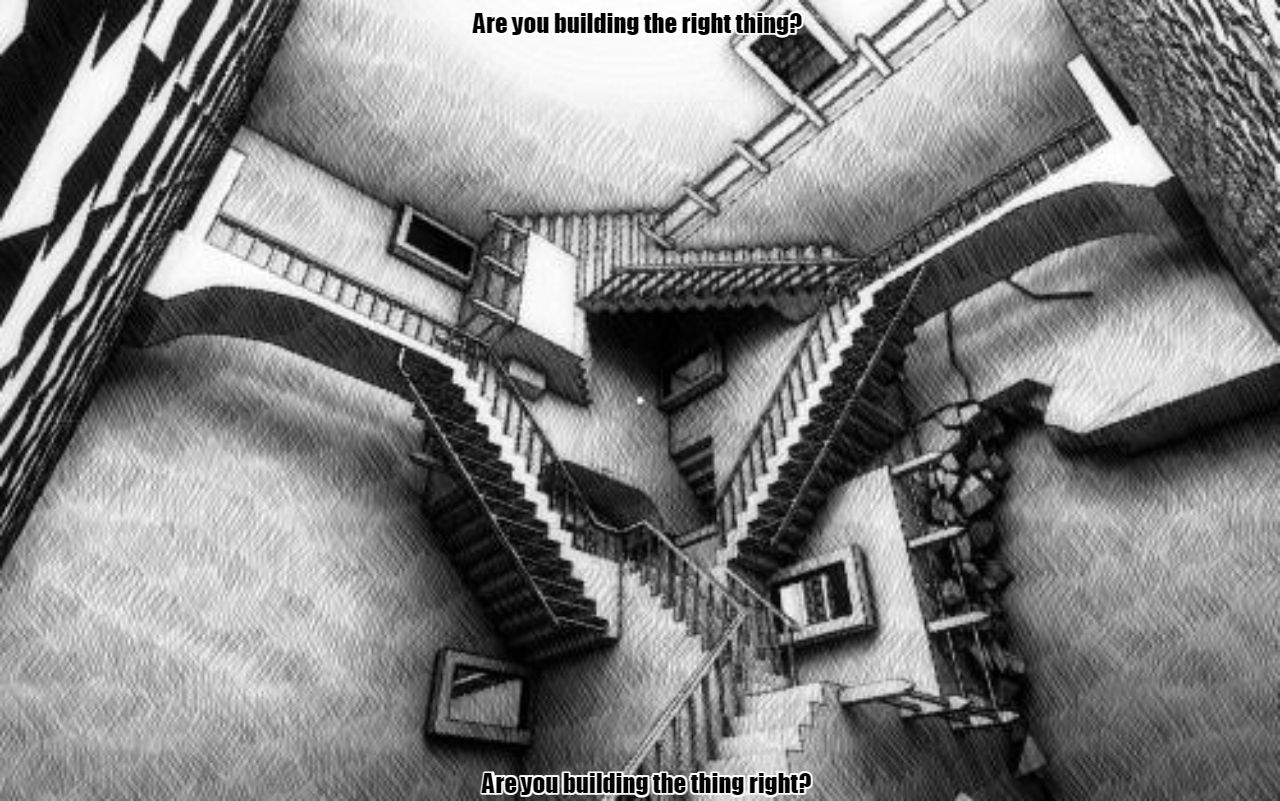 forward ladders make backward walkers trip, as they should