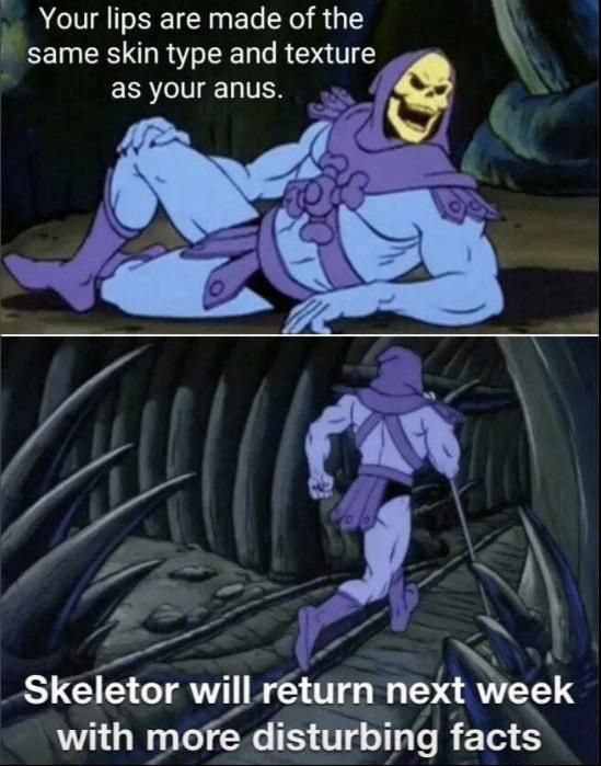 Thanks I didn’t need to know this skeletor