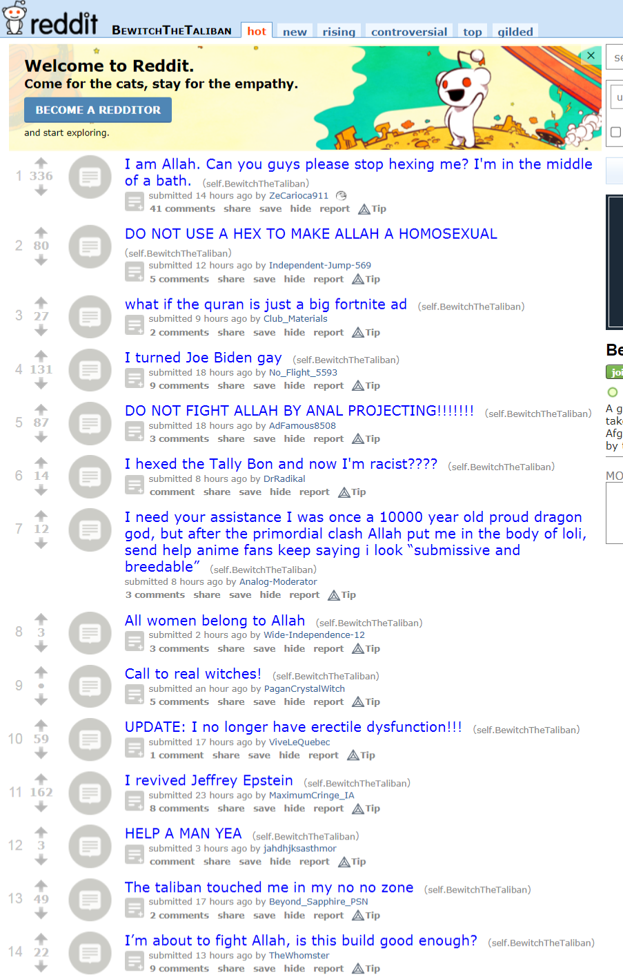 The red dit page is real. A lot of trolling going on
