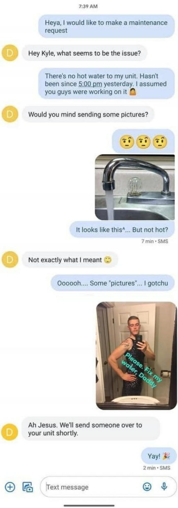 water not hot