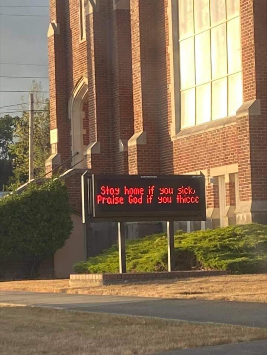 A church sign in my town