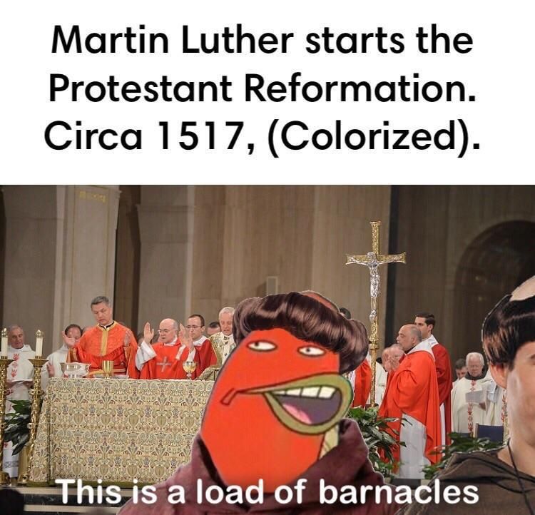 Martin Luther starts the Protestant reformation. 1517