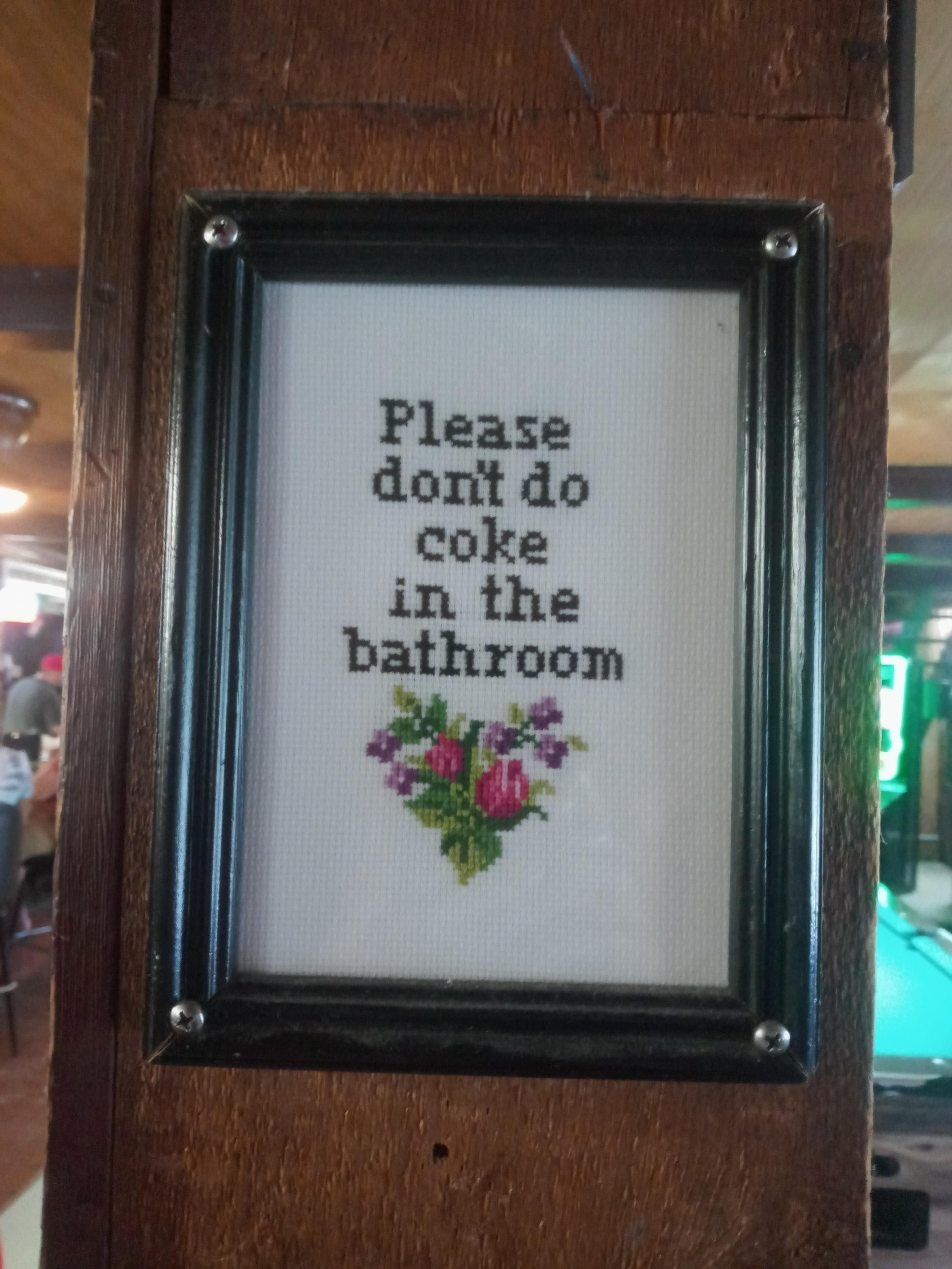 sign at a local establishment