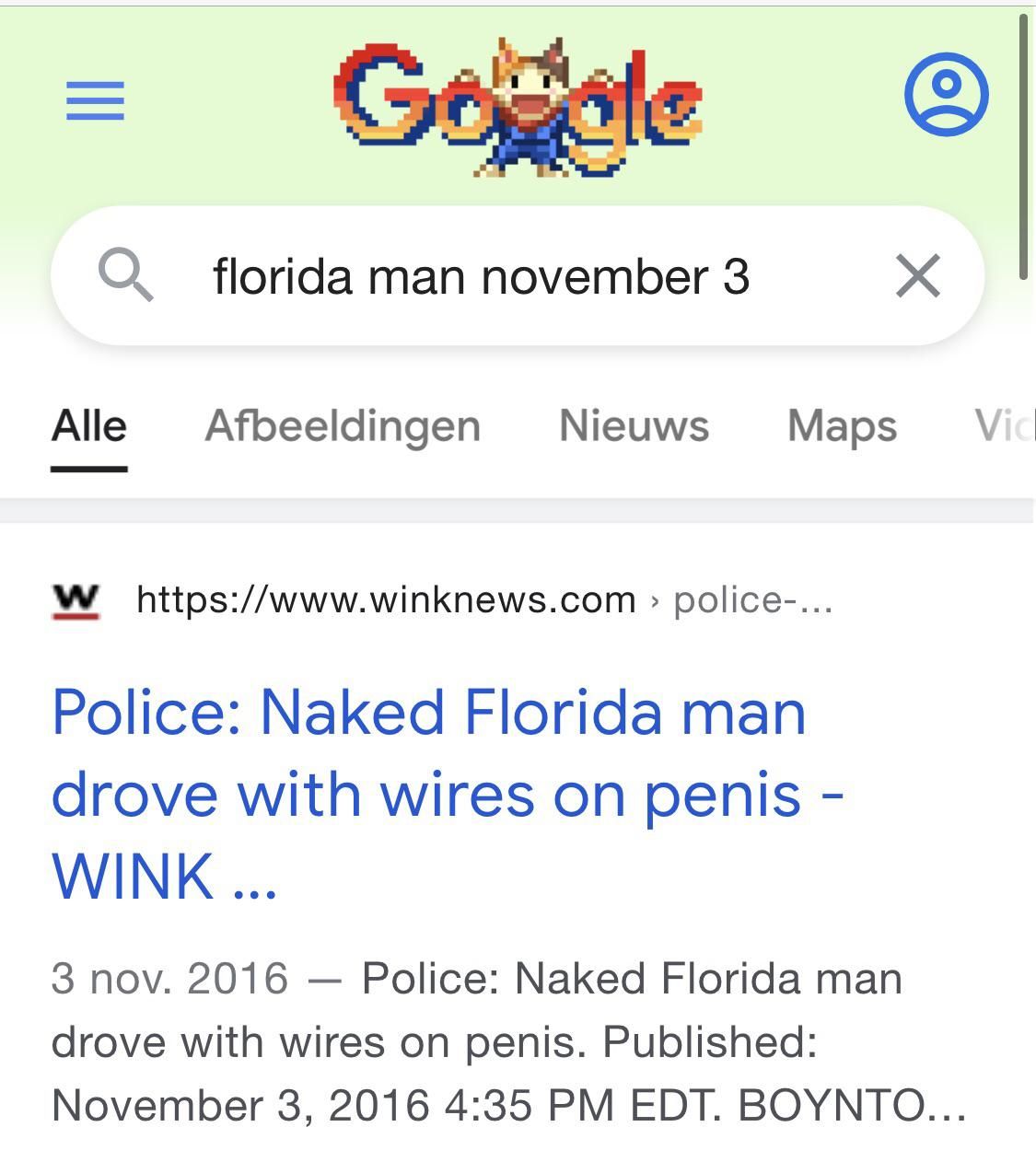 Google “Florida Man and your birthday” What did he do on your BD?
