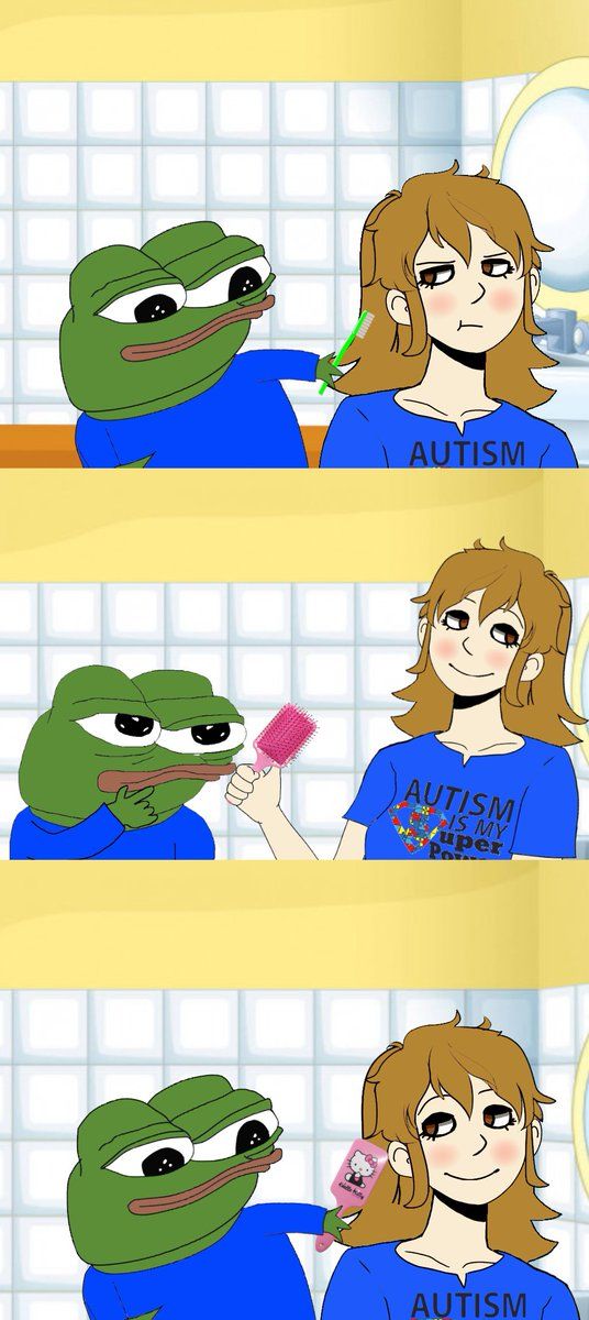 Technically, he was still brushing her hair.