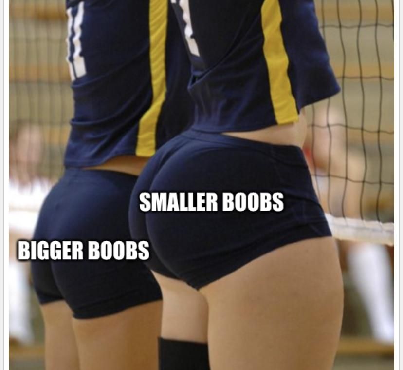 When you prefer bigger boobs but flatter bums