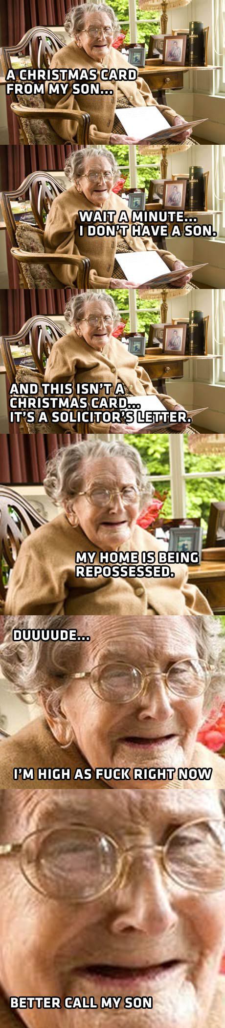 Granny sure likes her medicines