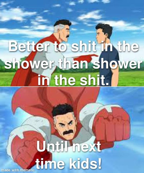in the shower