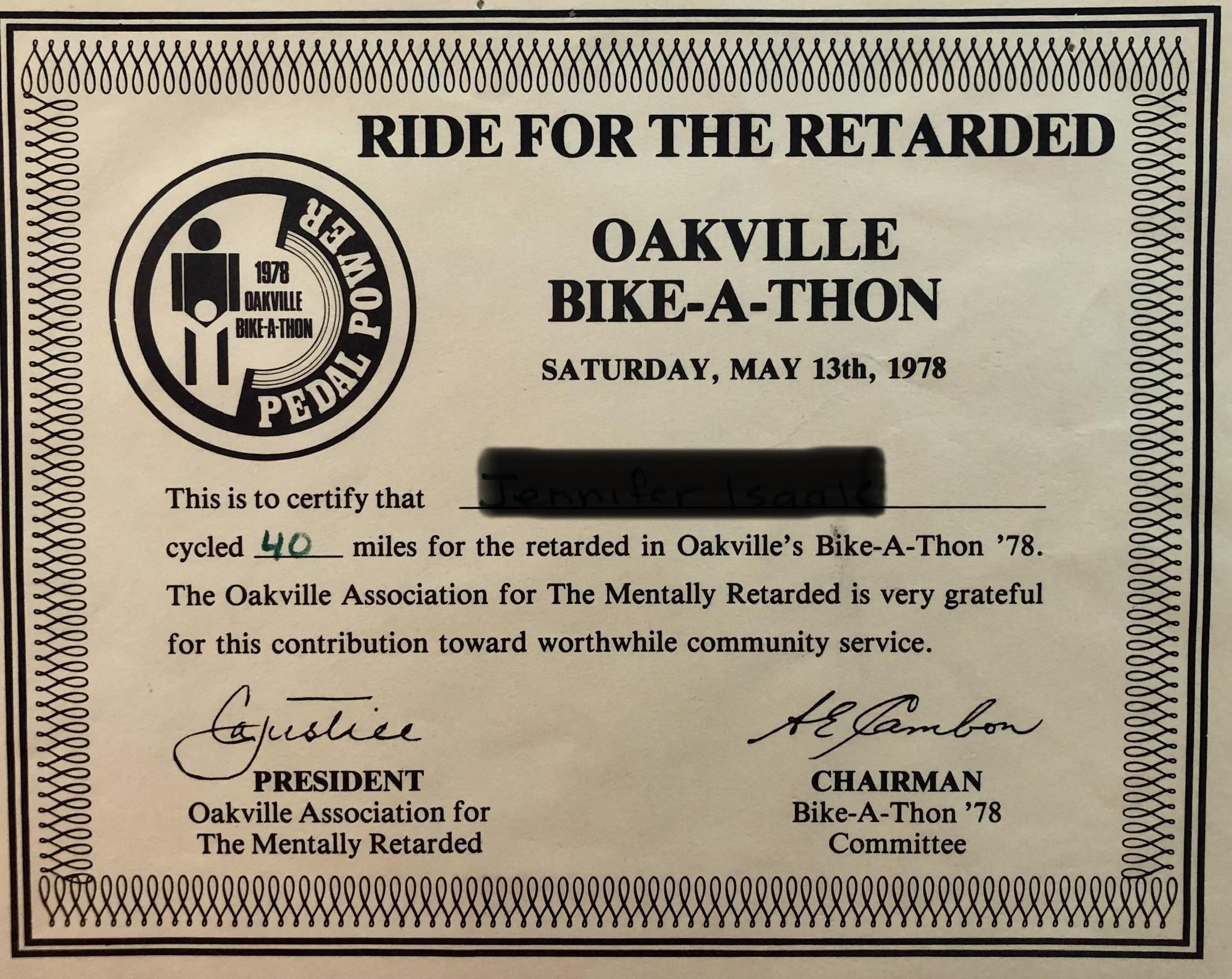 I don’t know if this is the right sub, but this is a real certificate from a fundraising event in the 70’s.