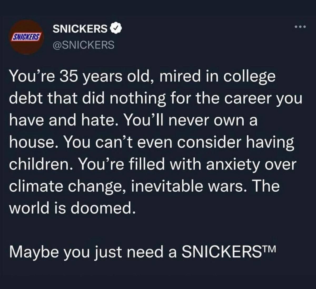 chocolate is nice but not THAT nice