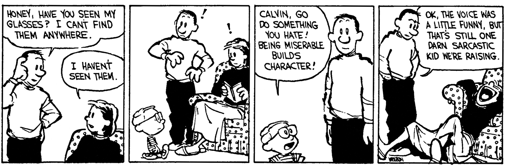 Calvin & Hobbes - Calvin Impersonates His Father