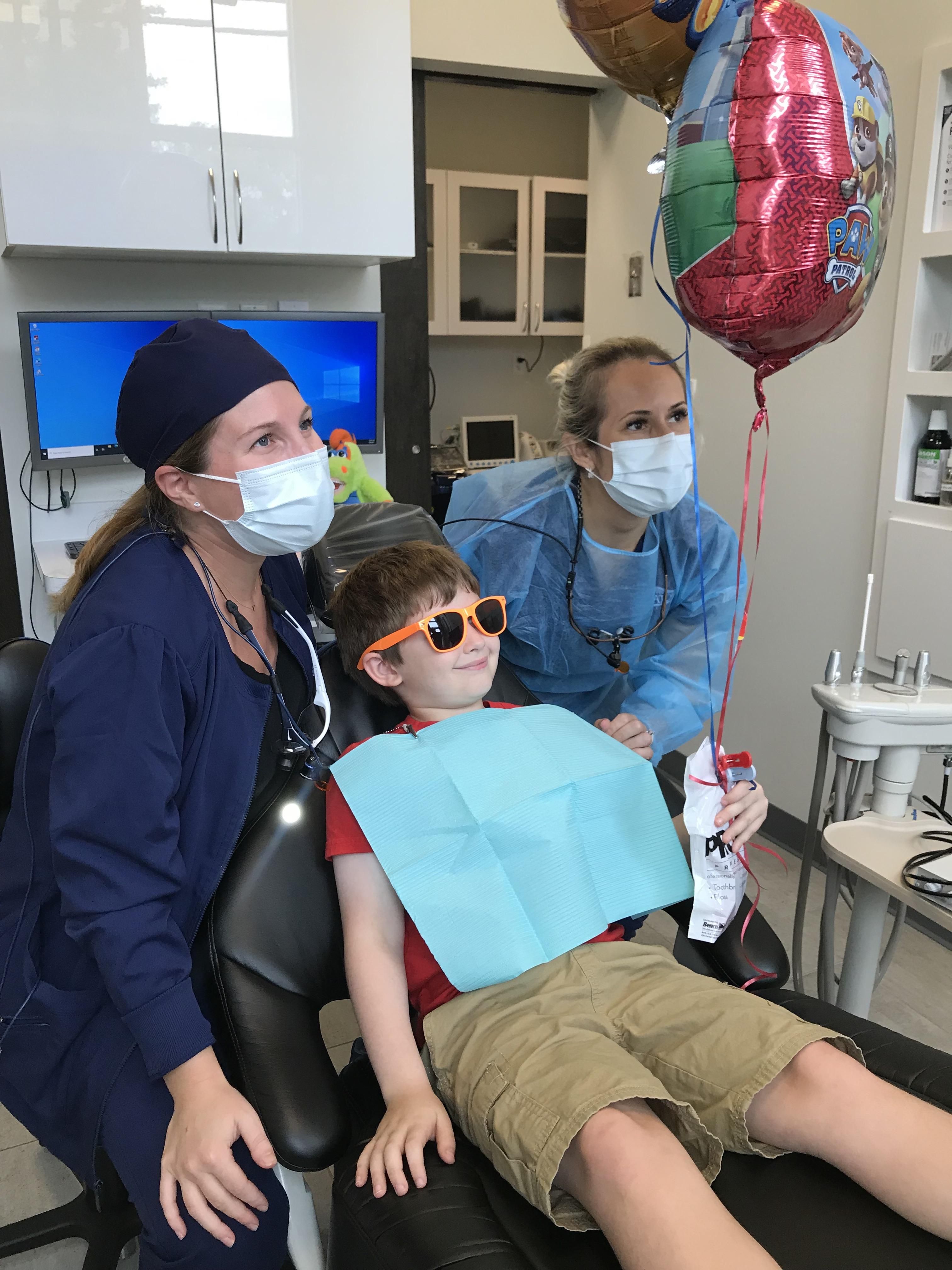 My little brother decided to celebrate his 8th birthday at his favorite place - the dentist