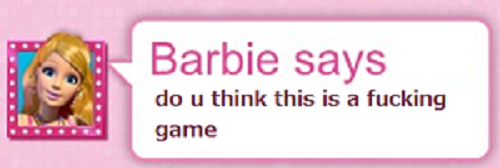 My little sister was playing barbie