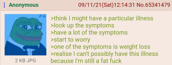 When you're so fat you become healthy again