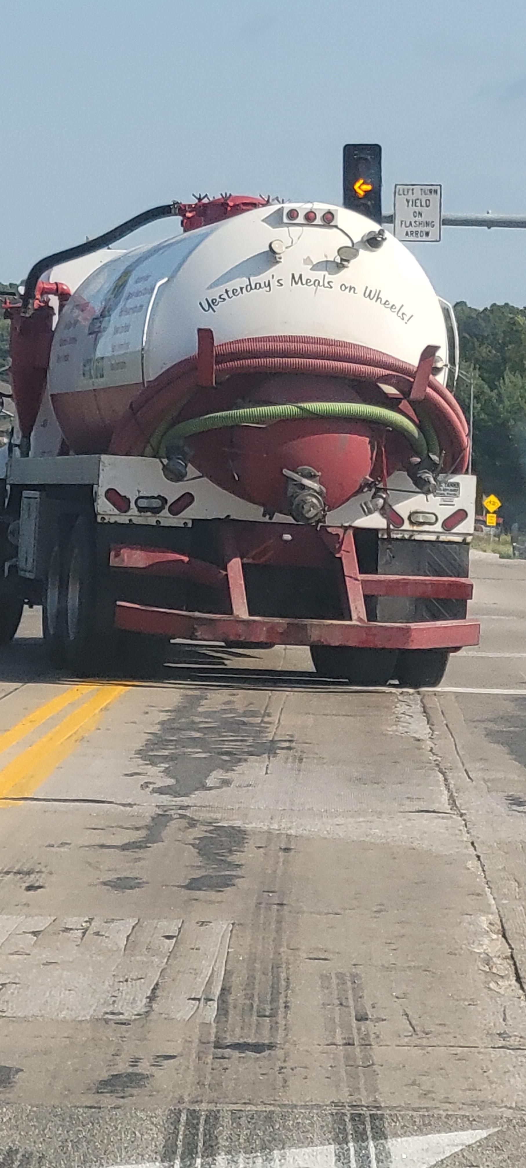 This is the back of a sewage truck in my town.