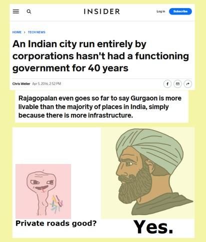 But the government is necessary, the government told me so