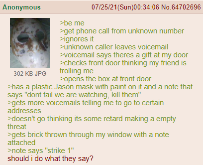Best course of action is to post this on 4chan