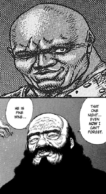 Berserk, the only manga where the MC only appears in a few panels.