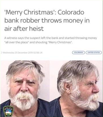 And then the government bailed the bank out with tax money