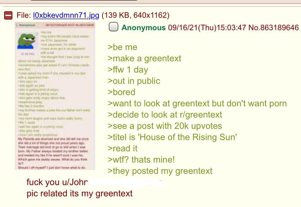 And then it gets posted on plebbit again, and then I found it somewhere else and put it on hugelol