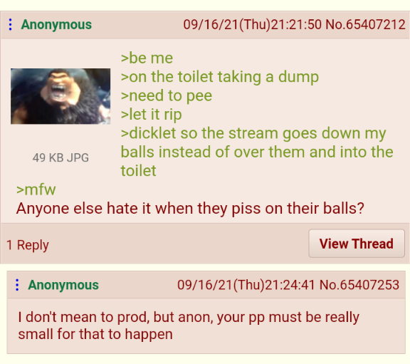 Or maybe his balls are enormous