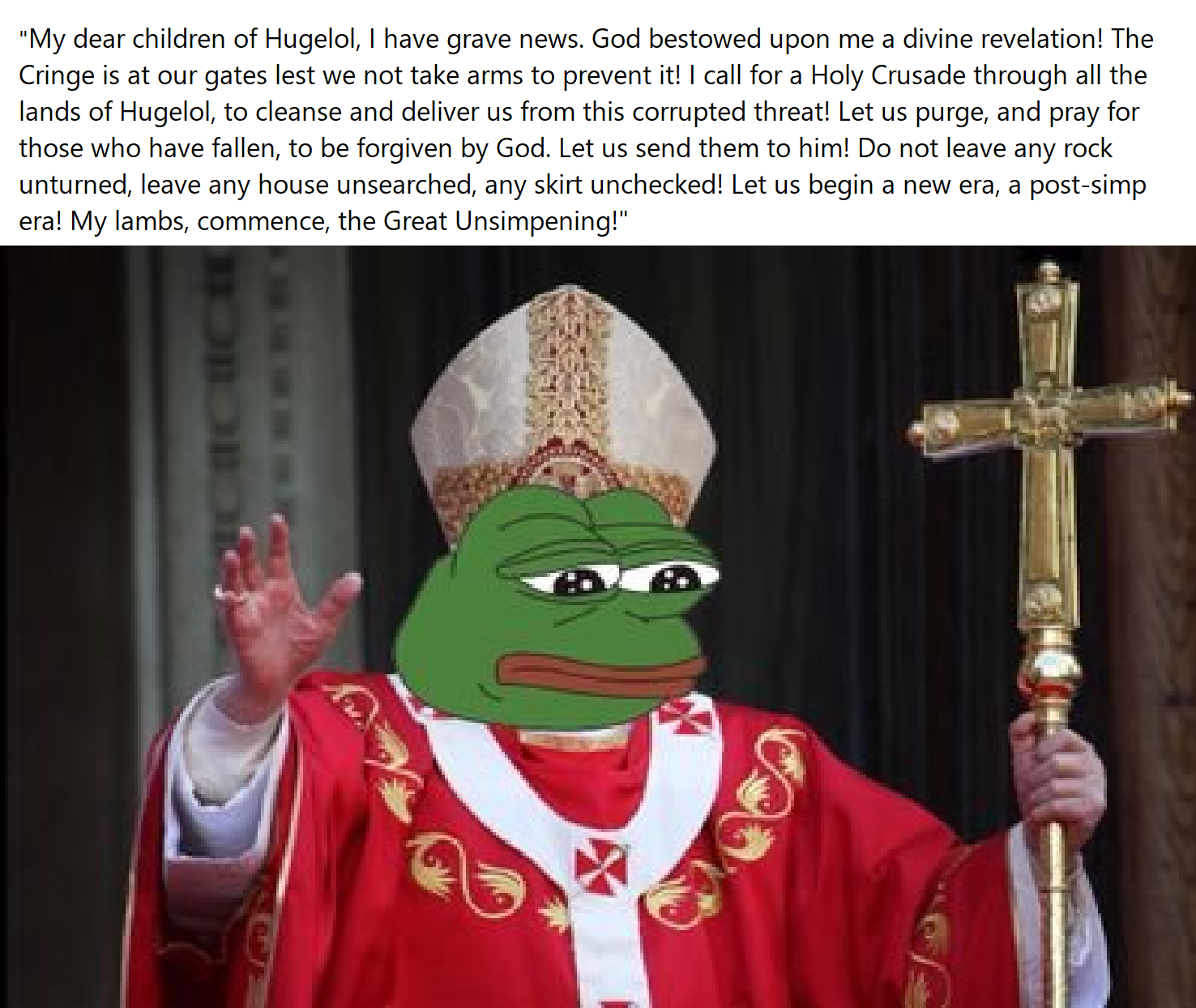 It is the will of God.