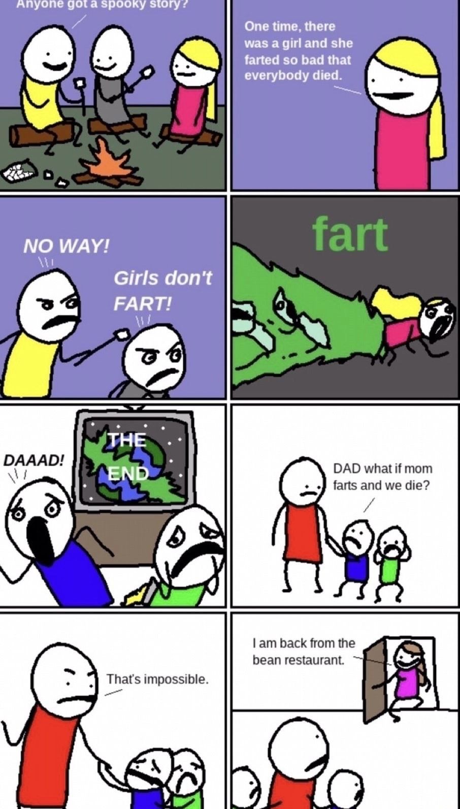 Mom farts on face