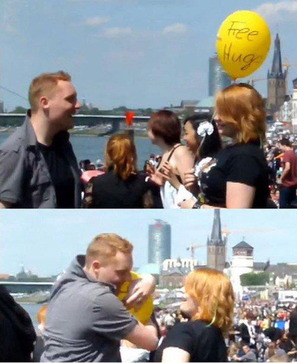 Balloons deserve hugs as well.