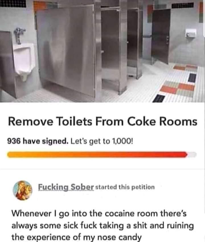 Let’s make coke rooms clean again…….lmao