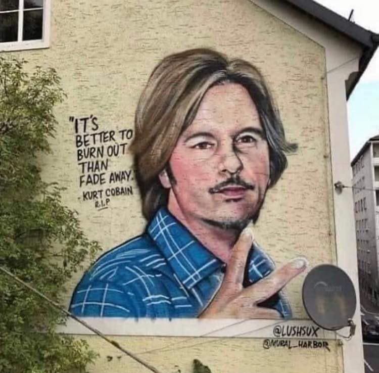 The quote says Cobain, but all I see is David Spade