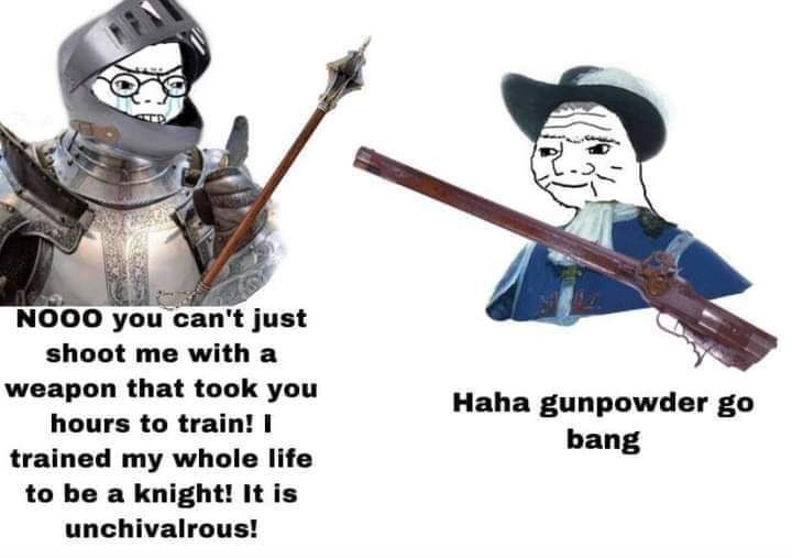 Honour vs modern weapons, lol