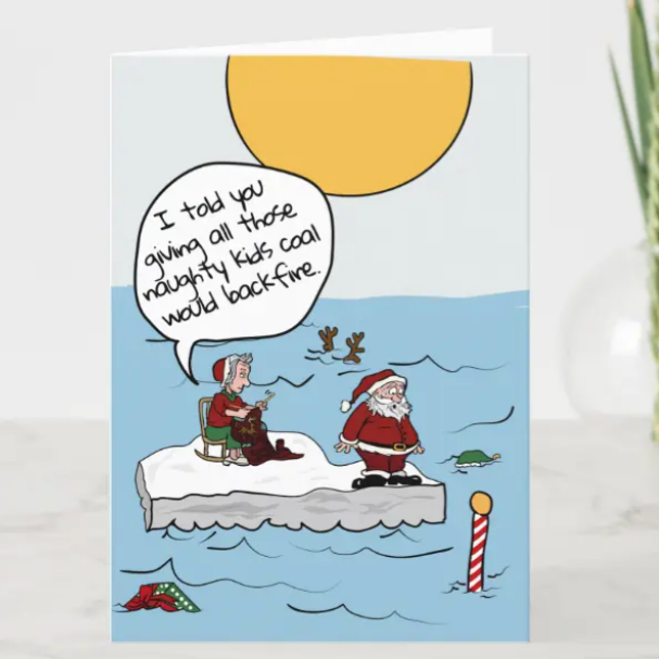 fiction and reality collide.. in a christmas card?