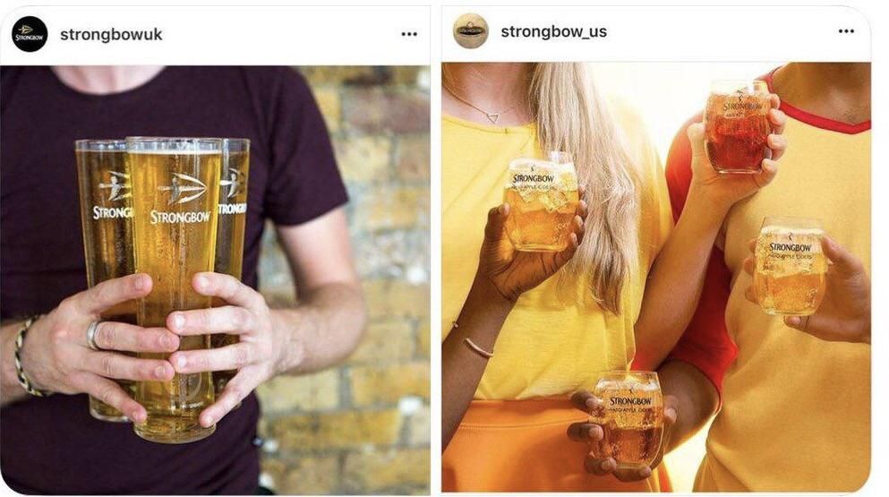 difference between strongbow’s UK and US marketing
