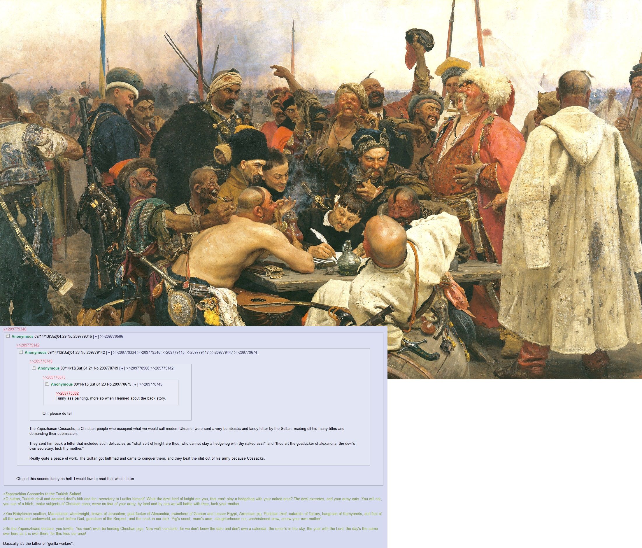 Reply of the Zaporozhian Cossacks